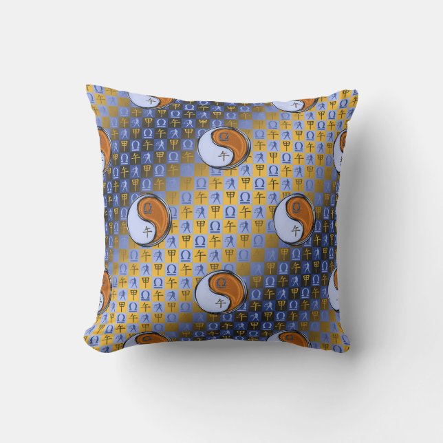 Libra & Wood Horse Cushion (Front)