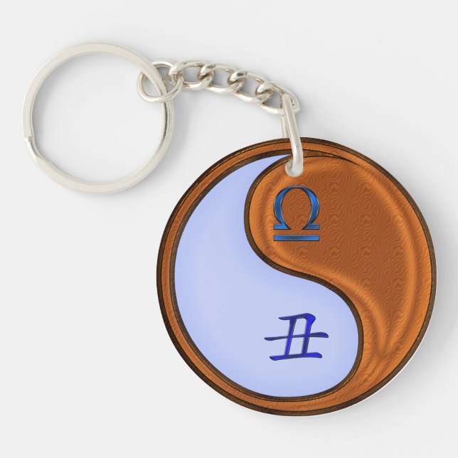 Libra & Wood Ox Key Ring (Front)