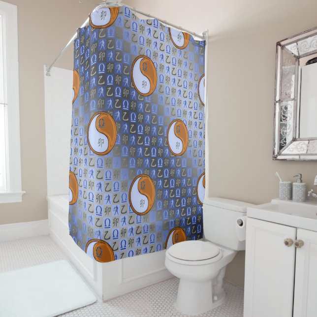 Libra & Wood Rabbit Shower Curtain (In Situ)