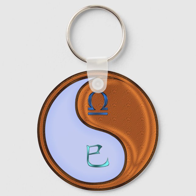 Libra & Wood Snake Key Ring (Front)