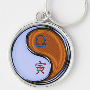 Libra & Wood Tiger Key Ring