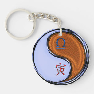 Libra & Wood Tiger Key Ring