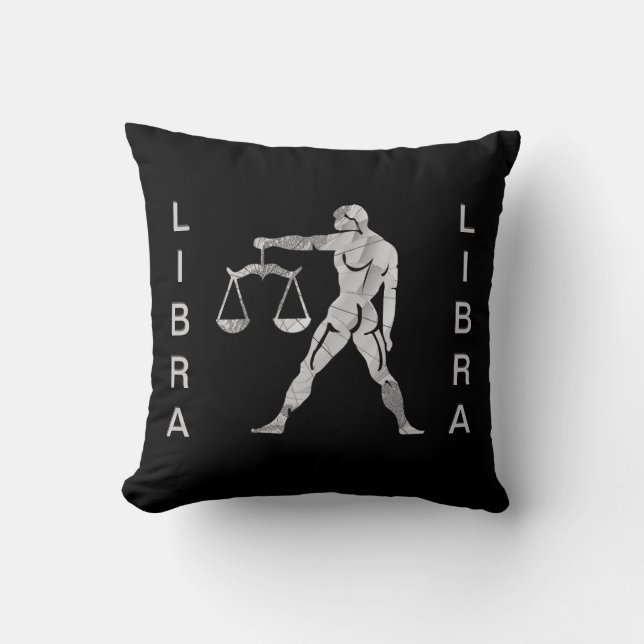 Libra Zodiac American Mojo Pillow (Front)