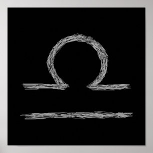 Libra. Zodiac Astrological Sign. Poster