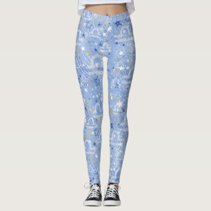 Libra zodiac astrology sign pretty pattern leggings