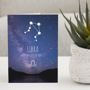 Libra Zodiac Constellation   Astrology Card