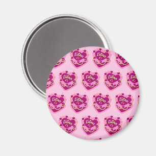 Libra Zodiac Coquette Heart Birthday Cake Magnet