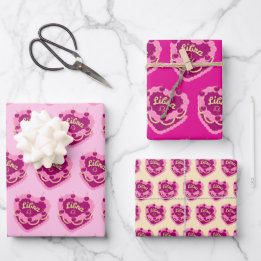 Libra Zodiac Coquette Heart Birthday Cake Wrapping Paper Sheet