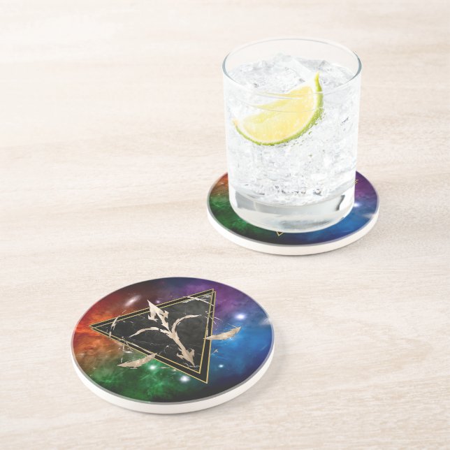 Libra Zodiac Gift Astrology Coaster (Side)