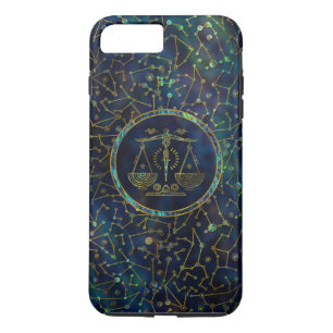 Libra Zodiac Gold Abalone on Constellation Case-Mate iPhone Case