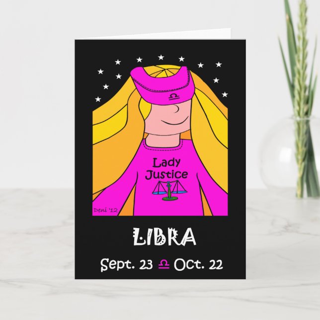 LIBRA - ZODIAC GREETING CARD (Front)