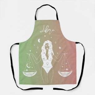 Libra zodiac horoscope star sign gradient apron