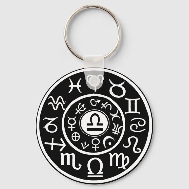 Libra - Zodiac Key Ring (Front)