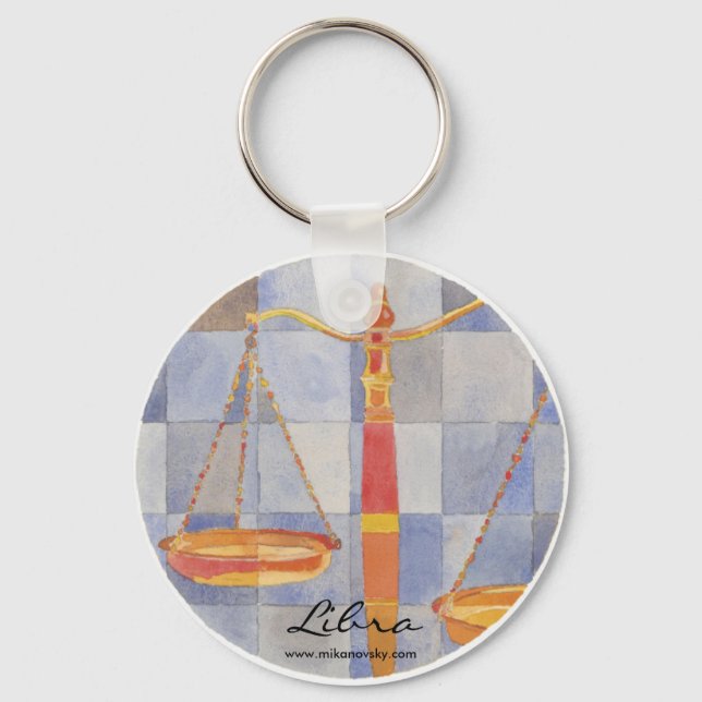 Libra Zodiac Key Ring (Front)