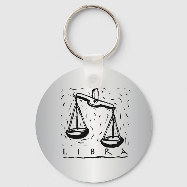 Libra Zodiac Keychain (Front)