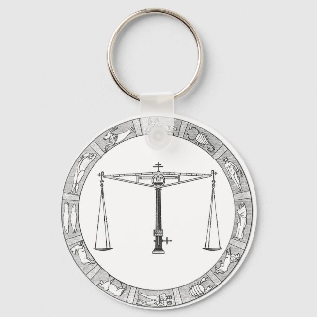 LIbra Zodiac Keychain (Front)