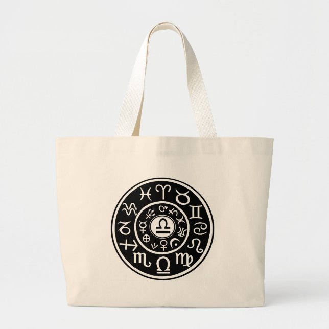Libra - Zodiac Large Tote Bag (Front)