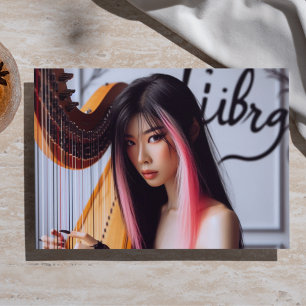 Libra Zodiac Musician Harp Decoupage Tissue Paper