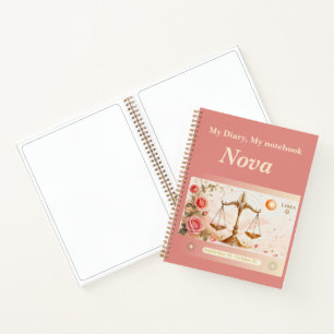 Libra Zodiac Notebook/Diary – Art Nouveau Notebook