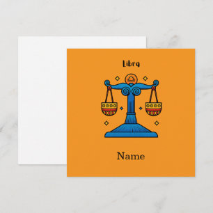 Libra Zodiac Retro Pop Art - Personalised Gift Thank You Card