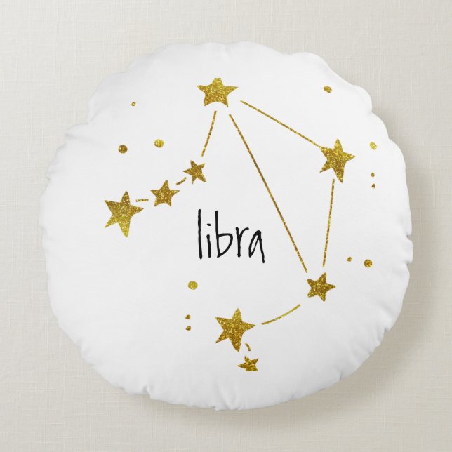Libra Zodiac Round Cushion (Front)
