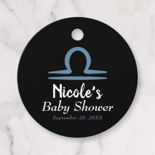 LIBRA Zodiac September October Astrology Baby Favour Tags