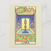 Libra Zodiac Sign Abstract Art Vintage
