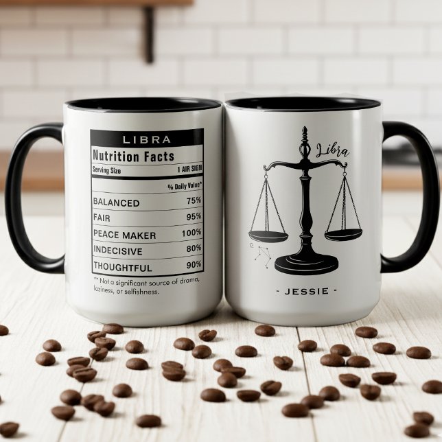 Libra Zodiac Sign Astrology Nutrition Facts Mug (Libra Zodiac Sign Astrology Nutrition Facts Mug
)