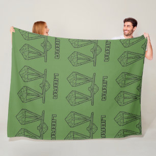 Libra Zodiac Sign Blanket(Transparent) Fleece Blanket