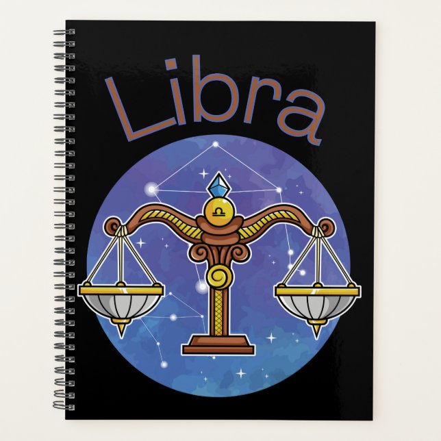 Libra Zodiac Sign Calendar Planner (Front)