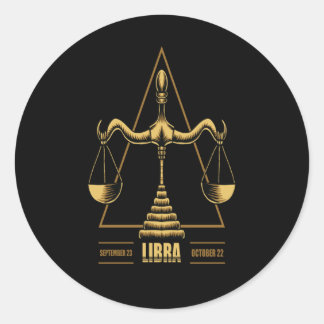 Libra Zodiac Sign Classic Round Sticker