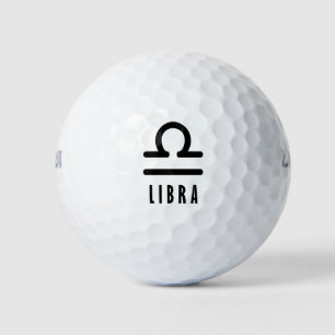 Libra zodiac sign golf balls