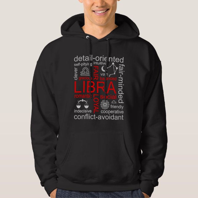 Libra Zodiac Sign Hoodie (Front)