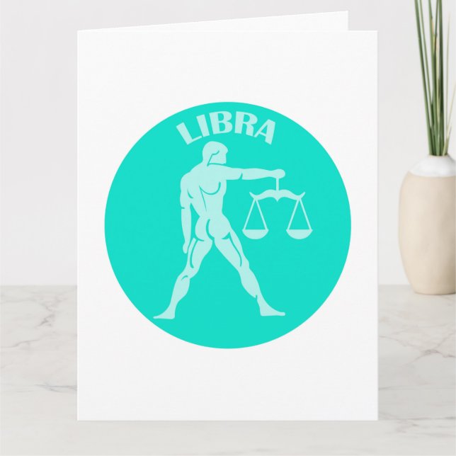 Libra, Zodiac Sign, Horoscope, Astrology Card (Front)