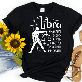 Libra Zodiac Sign Horoscope Personality Traits T-Shirt