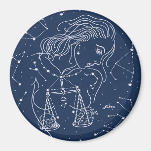Libra zodiac sign magnet