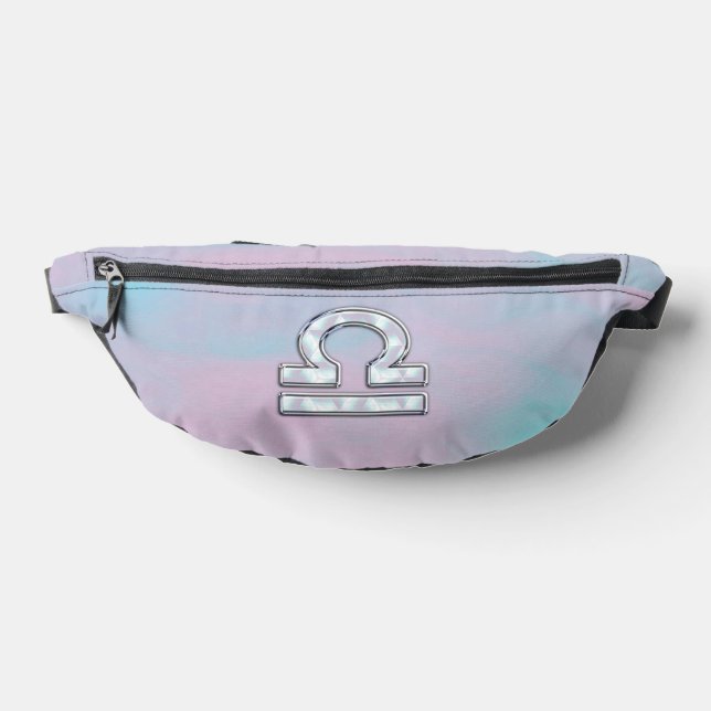 Libra Zodiac Sign Mother of Pearl Style Bum Bags (Lay Down)