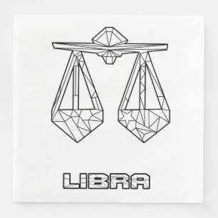 Libra Zodiac Sign Napkin