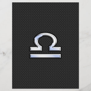 Libra Zodiac Sign on Black Snake Skin Decor Flyer