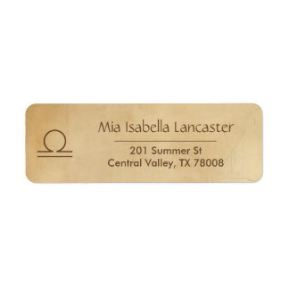 Libra Zodiac Sign - Return Address Labels
