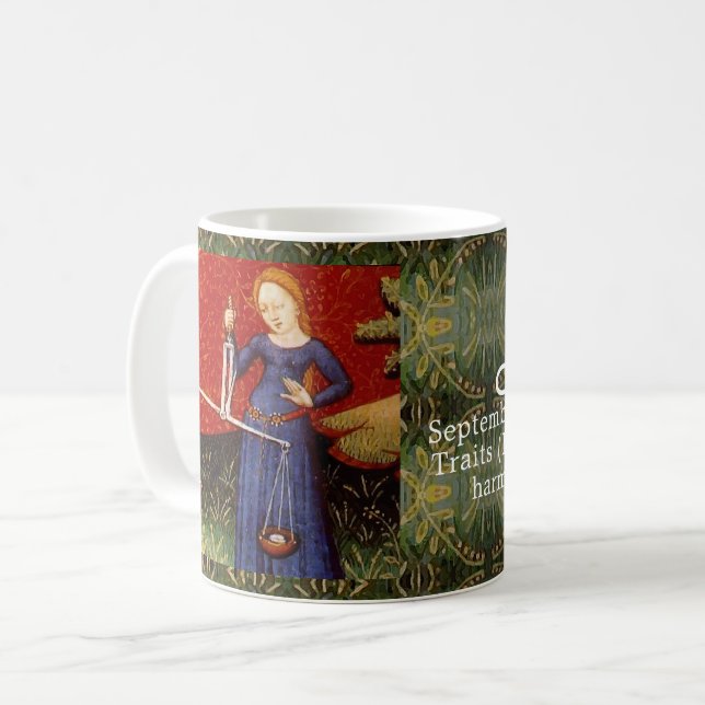 Libra Zodiac Sign Scales Birthday Party Coffee Mug (Front Left)