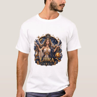 Libra Zodiac Sign Scales Celestial Astrology T-Shirt