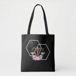 Libra Zodiac Sign September October Birthday Tote Bag