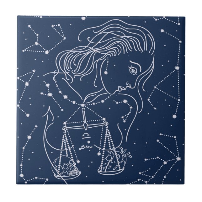 Libra zodiac sign tile (Front)