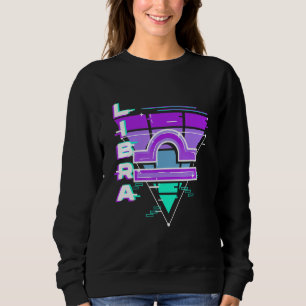 Libra Zodiac Sign Vaporwave Aesthetics 80s 90s For Sweatshirt