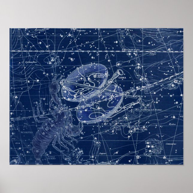 Libra Zodiac Sign Vintage Illustration (Front)