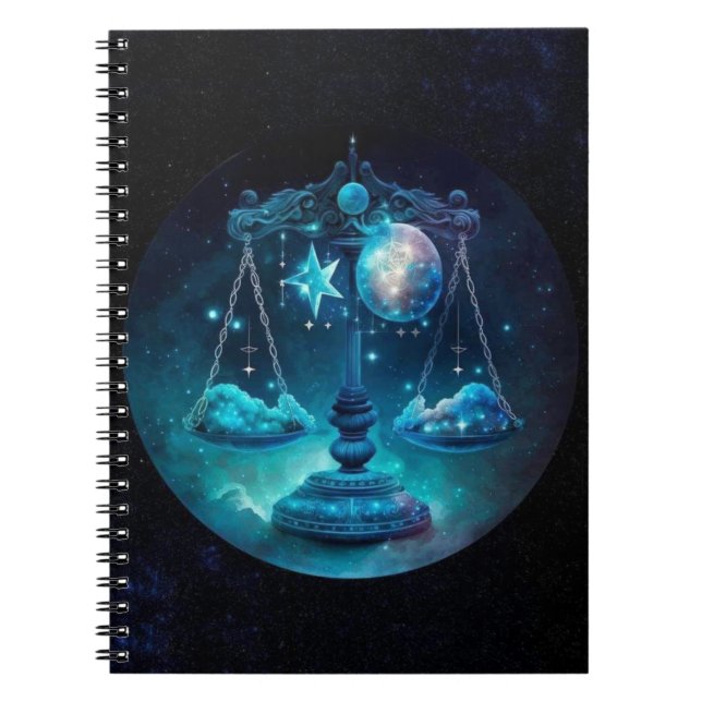 Libra Zodiac Spiral Notebook (Front)