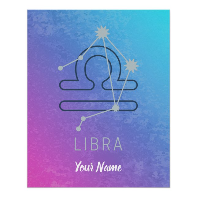 Libra Zodiac Star Sign Horoscope Constellation (Front)