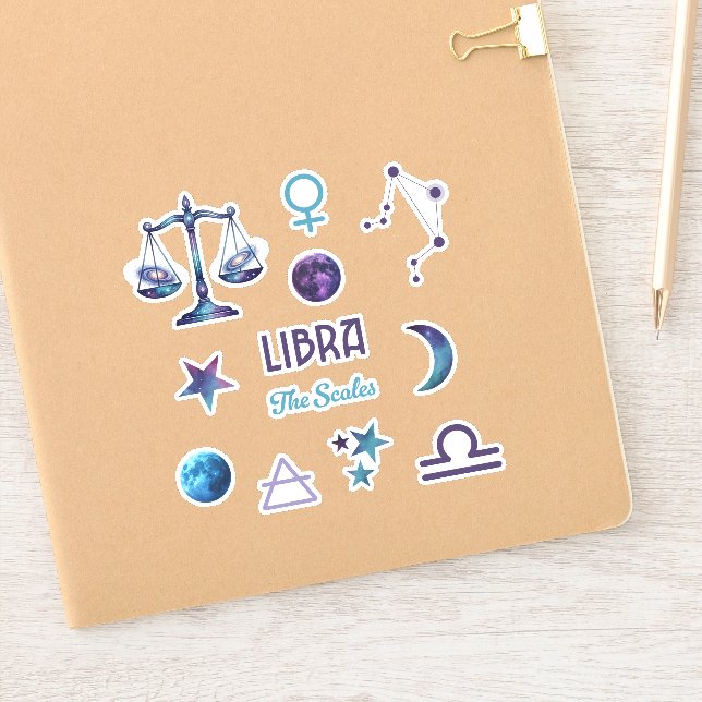 Libra Zodiac Sticker Collection (Notebook)