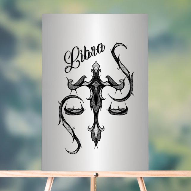 Libra Zodiac Symbol Acrylic Sign (Neutral)